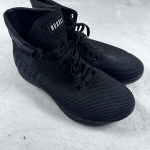 NOBULL High Top Trainer Shoes Mens Size 7 / Womens 9.5‎ Black SuperFabric Gym